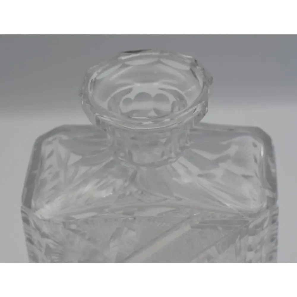 1901c. Hand Cut American Brilliant Period Crystal Liquor Wine Decanter / Carafe
